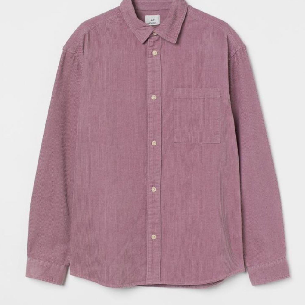 H&M Corduroy Shacket Lavendar